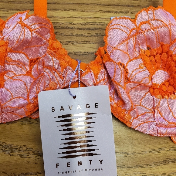Savage X Fenty Perfect Poppies Lace Bralette 34A - Picture 8 of 9